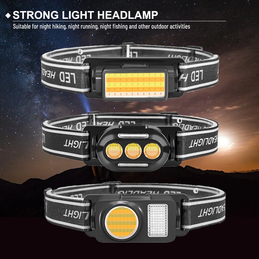 Hot Sell LED Headlamp Zoom Headlight Rechargeable Flashlight Waterproof Fishing Hunting Head Lamp