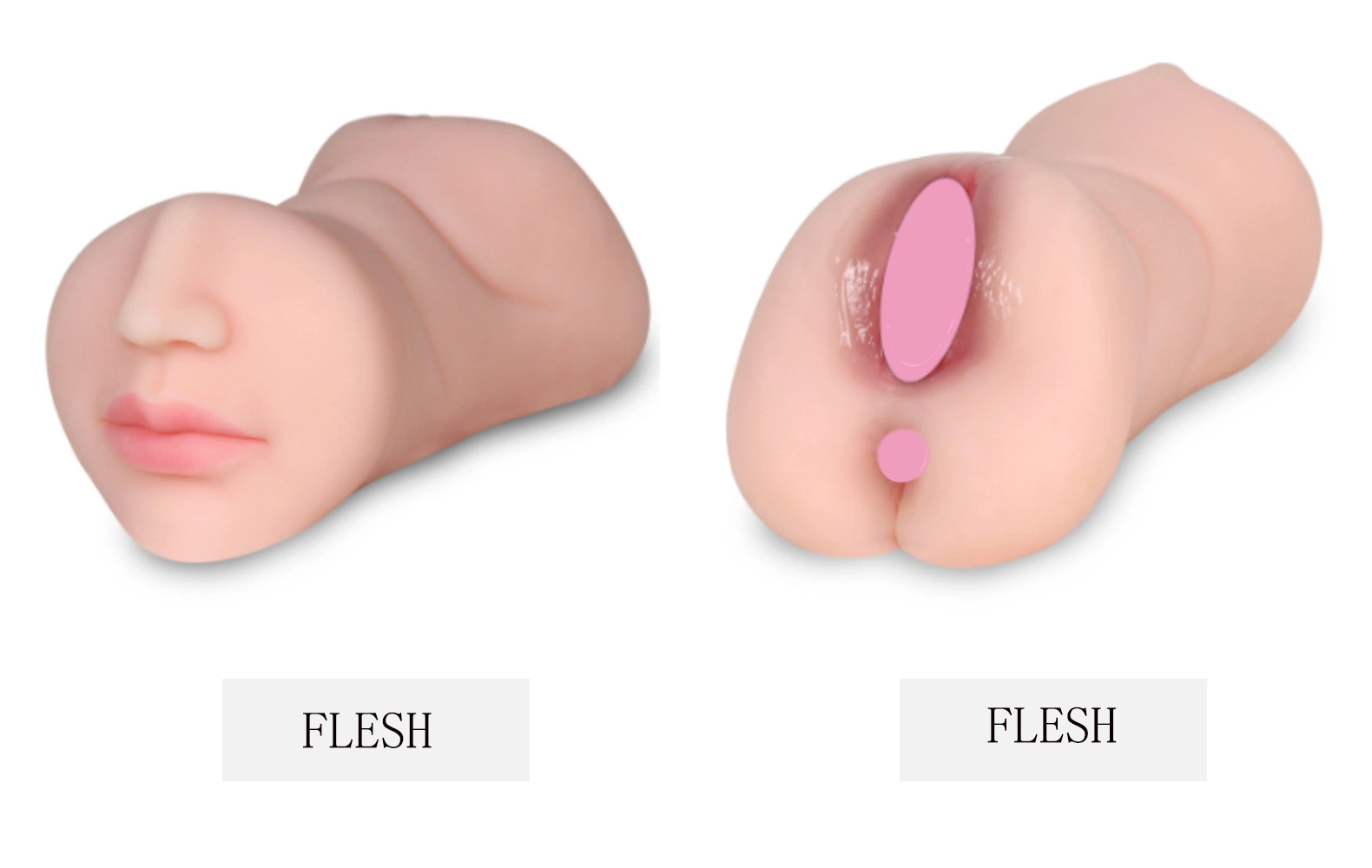 Realistic Pocket Pussy, masturbator 3 en 1 masculin, avec un visage réaliste conçu et une structure 3D pour les hommes Masturbation Blowjob adulte portable sexe masculin jouet