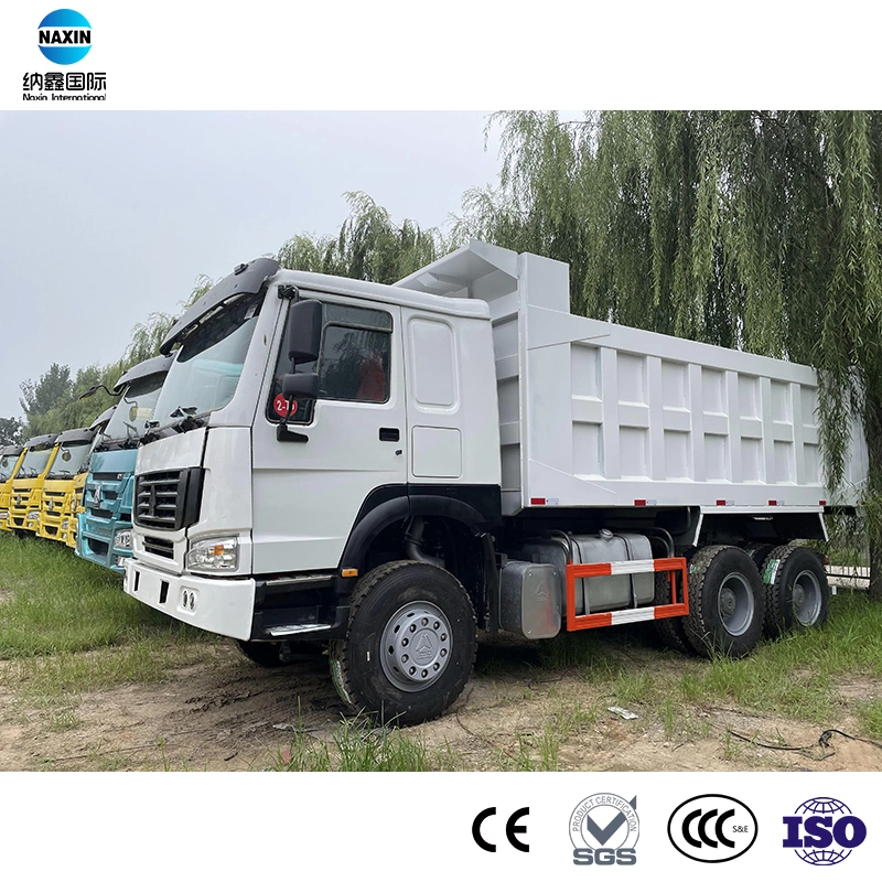 Lujun Naxin off-road Volquete China utiliza Trailer de alimentación utilizada Sinotruk 420CV de volcado de 10 ruedas de carga de volquete Camión Van Dumper camiones de remolque de Tractor de concreto