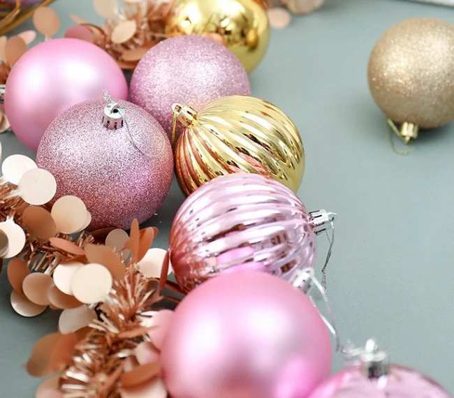 6cm Boules de Noël Rouges Incassables Décorations de Boules de Noël pour Arbres de Noël, Mariages, Fêtes à la Maison.