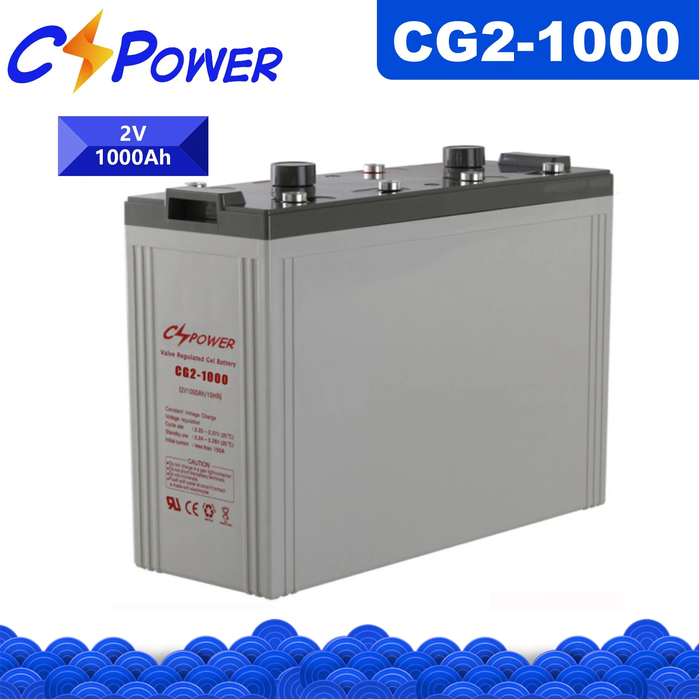 Bateria de gel 2V1000ah Painel solar/bateria Telecom/UPS Power Bank