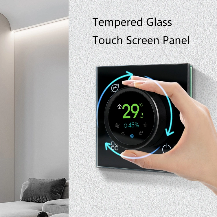 Parede digital sensível ao interruptor de controlo do controlador de temperatura ajustável inteligente de 12 V/24 V. Termóstato