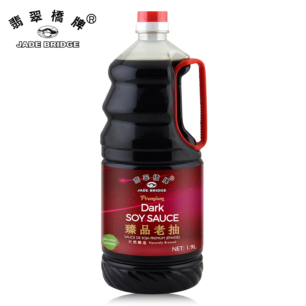 Naturally Brewed Soybean Sauce Seasonings Wholesale/Supplier Jade Bridge 250 Ml Premium Dark Soy Sauce