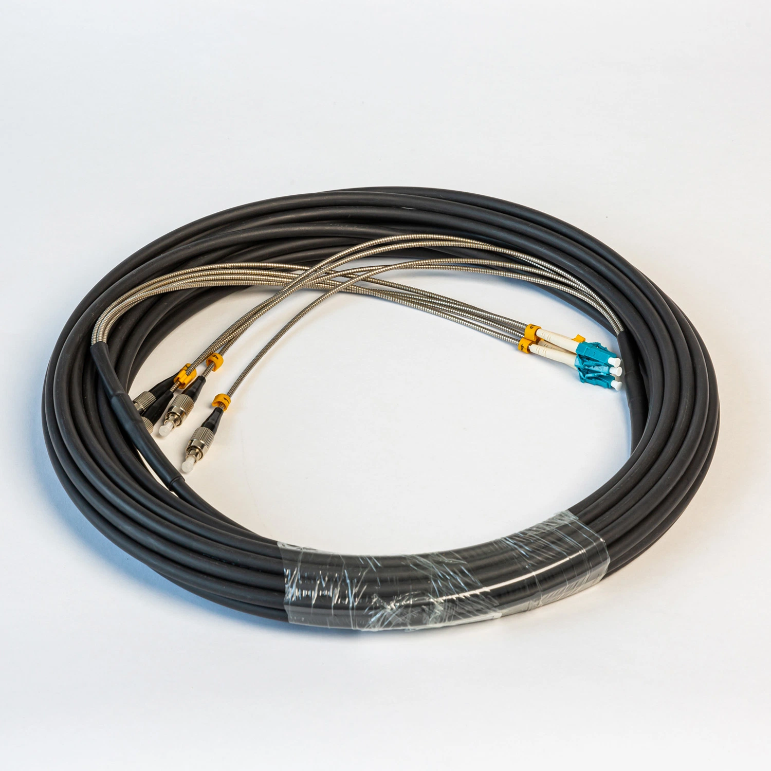 Multicore Outdoor Direct Buried Armored Optical LC-FC Cable Fiber