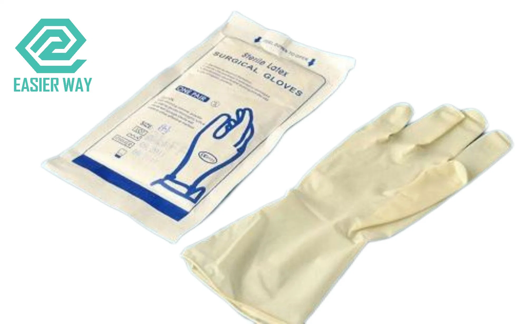 La alta calidad de látex desechables Guantes de examen para uso quirúrgico