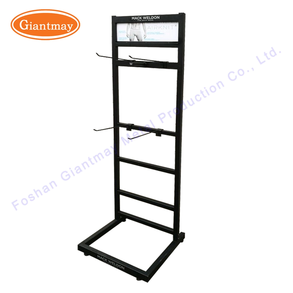 Metal Display Stand Floor Stands Hooks Display Slippers Rack Socks Rack