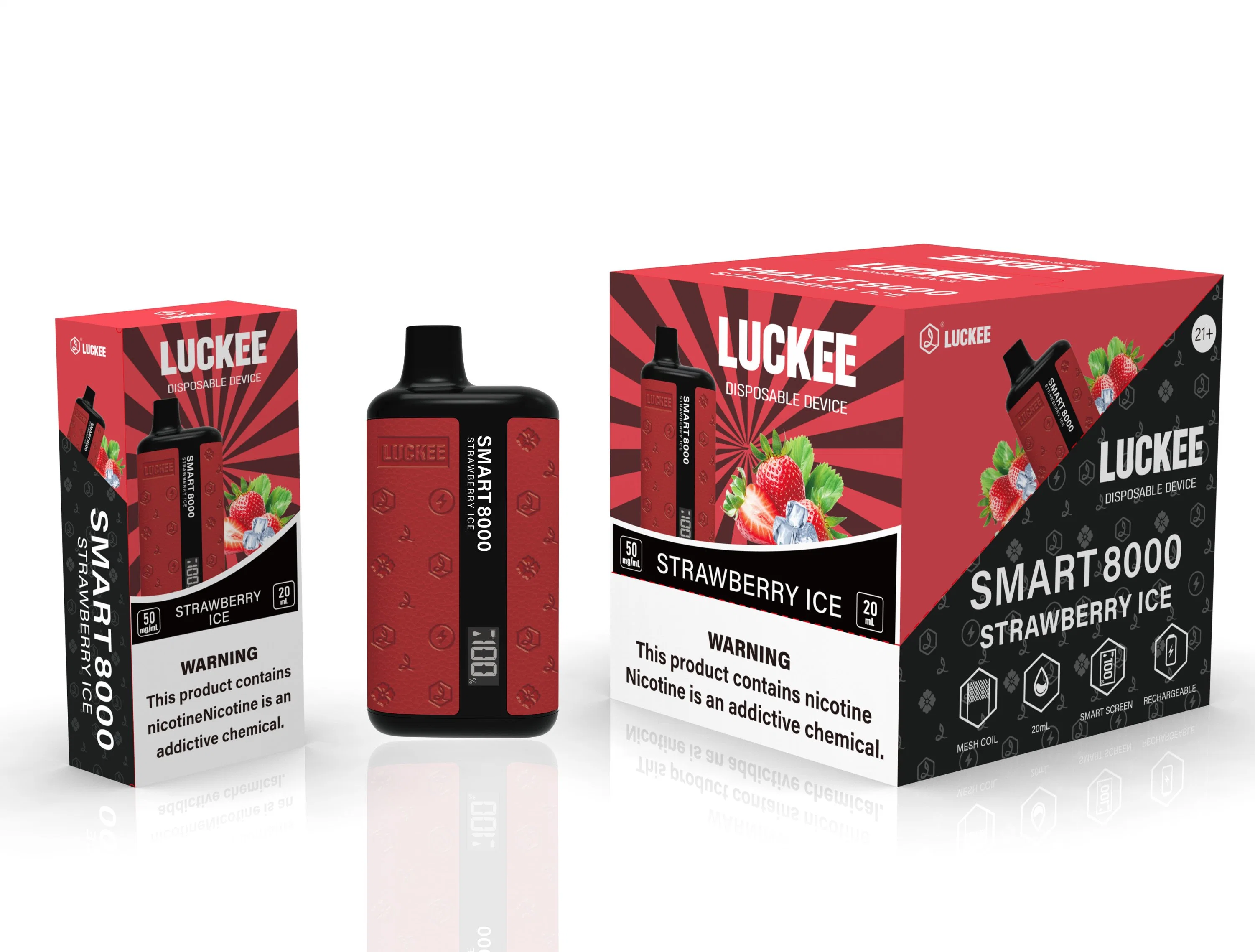 2023 Smart Screen Disposable/Chargeable Vape Pen Luckee Smart8000 Funky Republic