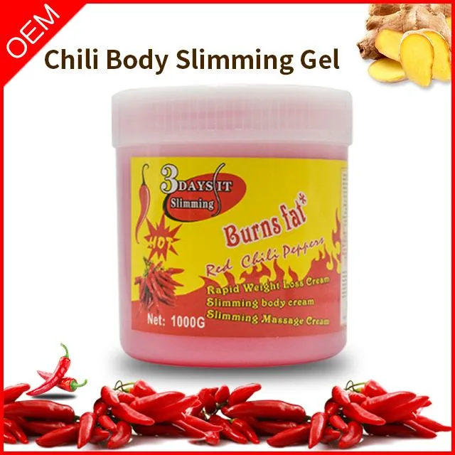 Gel de masaje corporal reductor de peso y quemador de grasa Chili Slimming en oferta 1kg, reafirma la piel