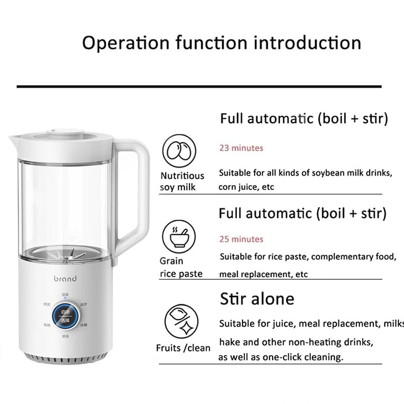 Haut de gamme Mini Blender chaleur chaud et froid soupe de lait de soja Machine Maker supplément alimentaire de la machine pour bébé