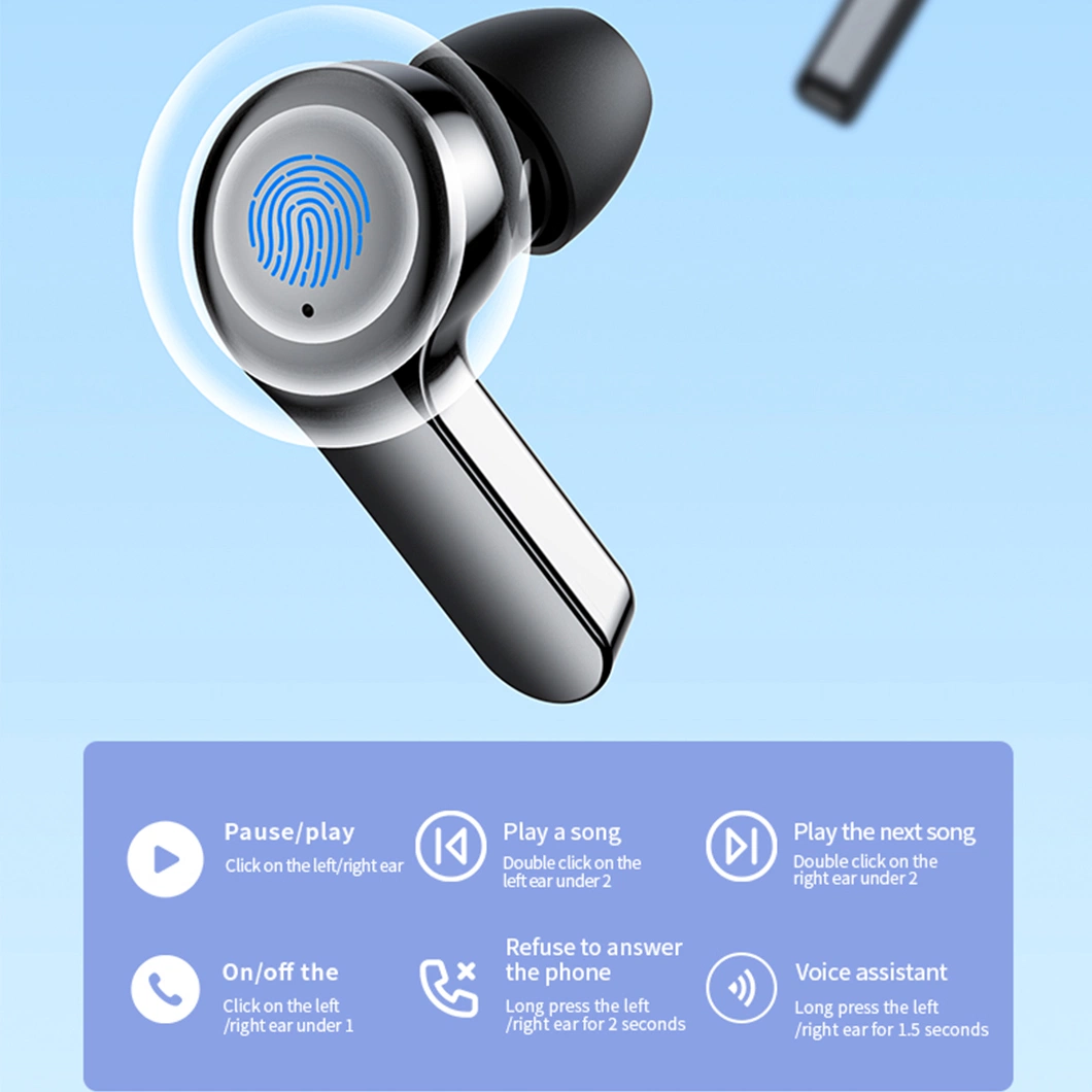 Stock Tws Wireless Headphones in Ear Stereo Earphone for Game and Music Earplugs with Apple Airpods Smart Mobile iPhone Huawei Redmi