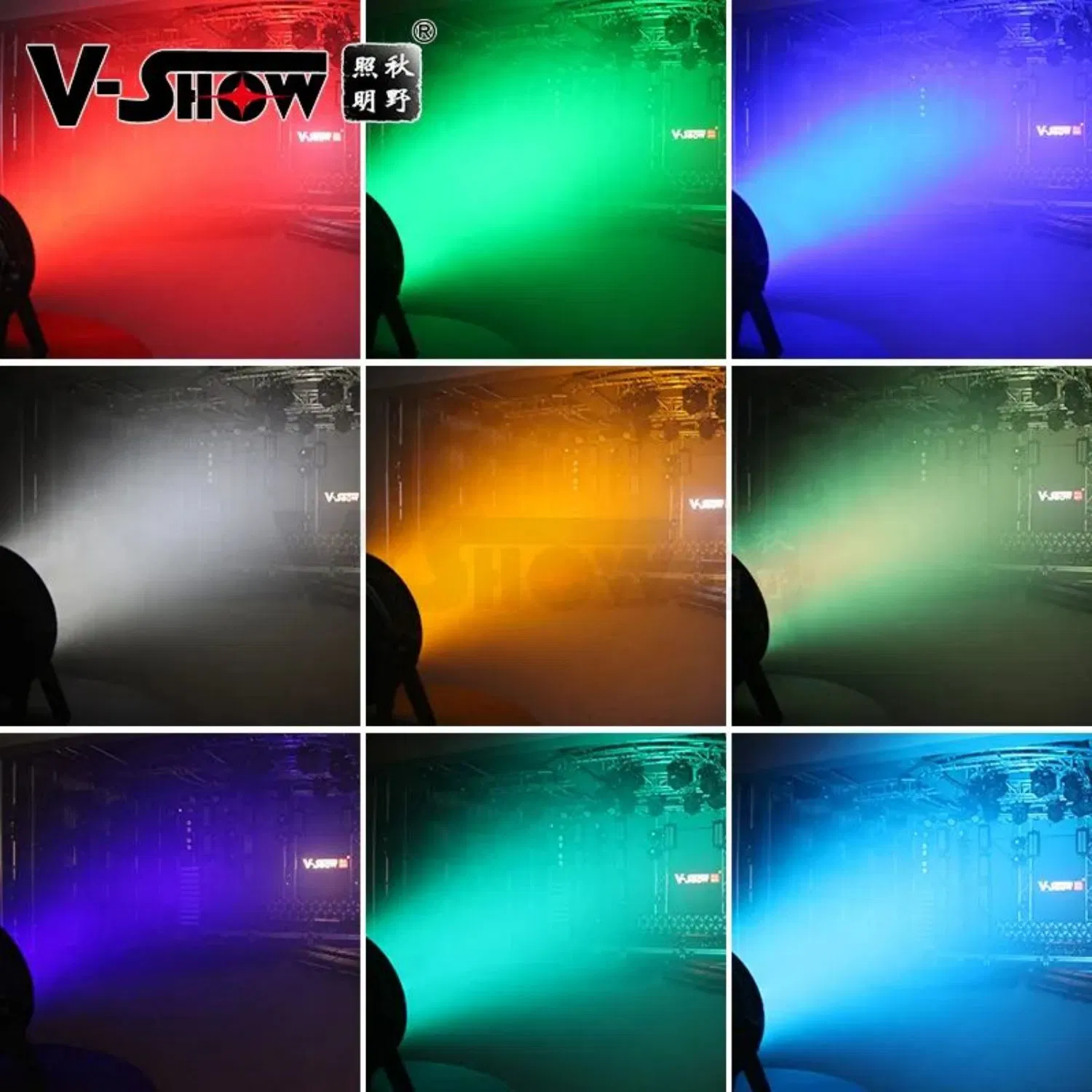 V-Show Indoor LED 18*18W RGBWA+UV 6in1 Indoor LED PAR Can Light