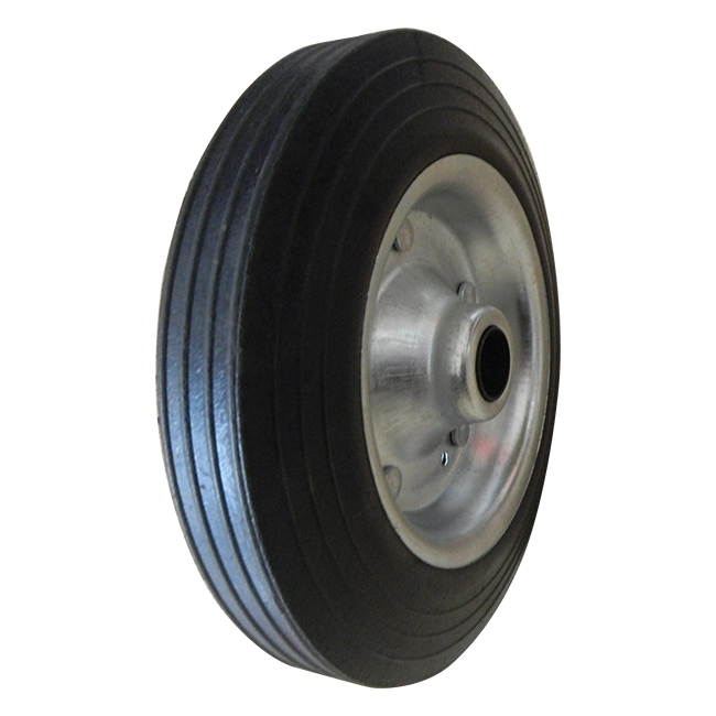 8X3 Inch Wide Heavy Duty 150kgs 330lbs Load Capacity Industrial Black Solid Rubber Wheel with Tire