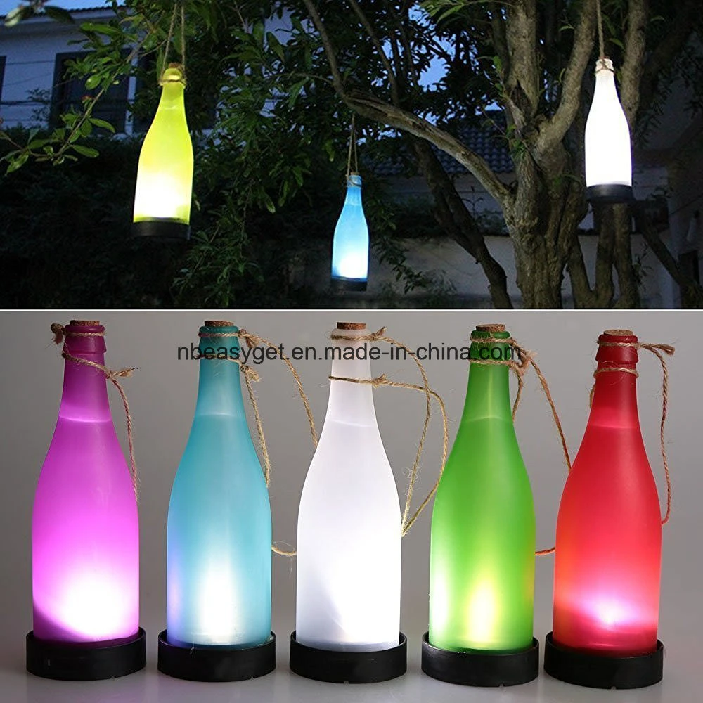 Plastic LED Solar Bottle Lights Wine Bottle Light Garden Hanging Lamp for Party Outdoor Garden Courtyard Patio Esg10130