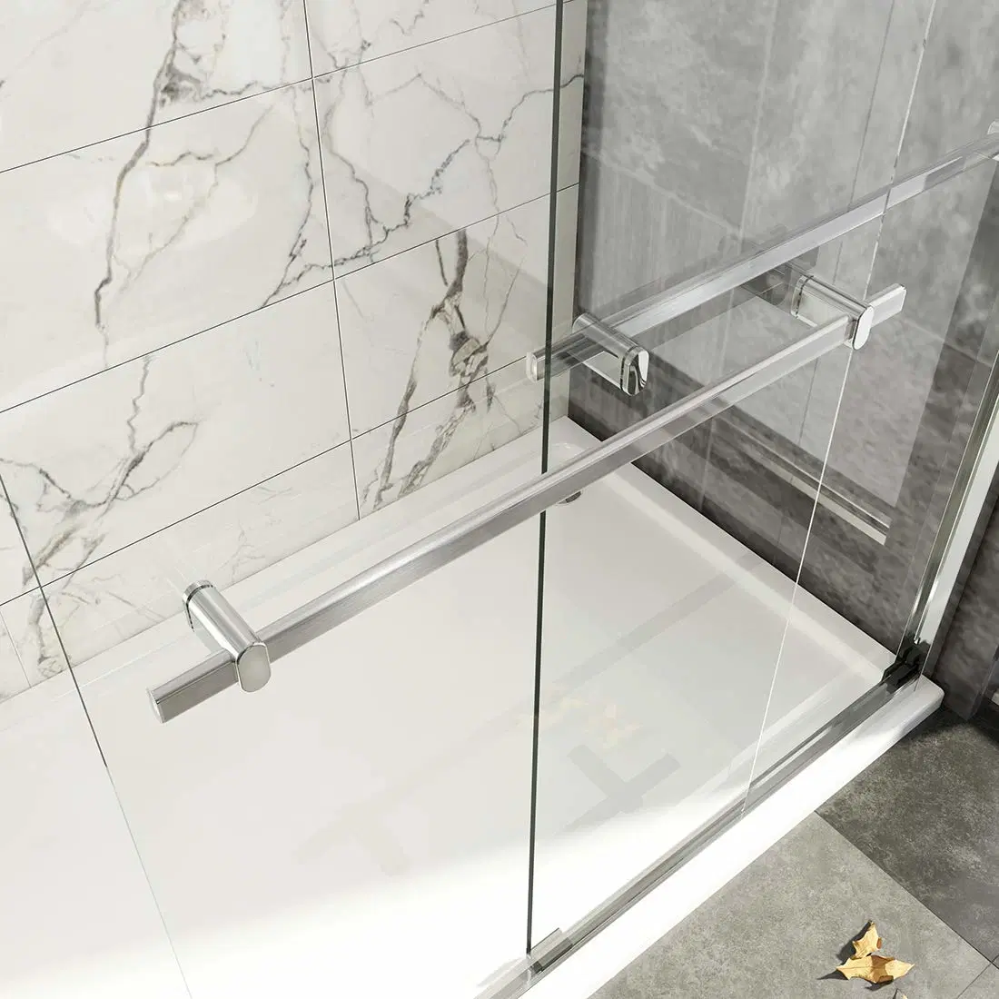 Protection de la vie privée verre givré trempé pour la porte de la salle de douche