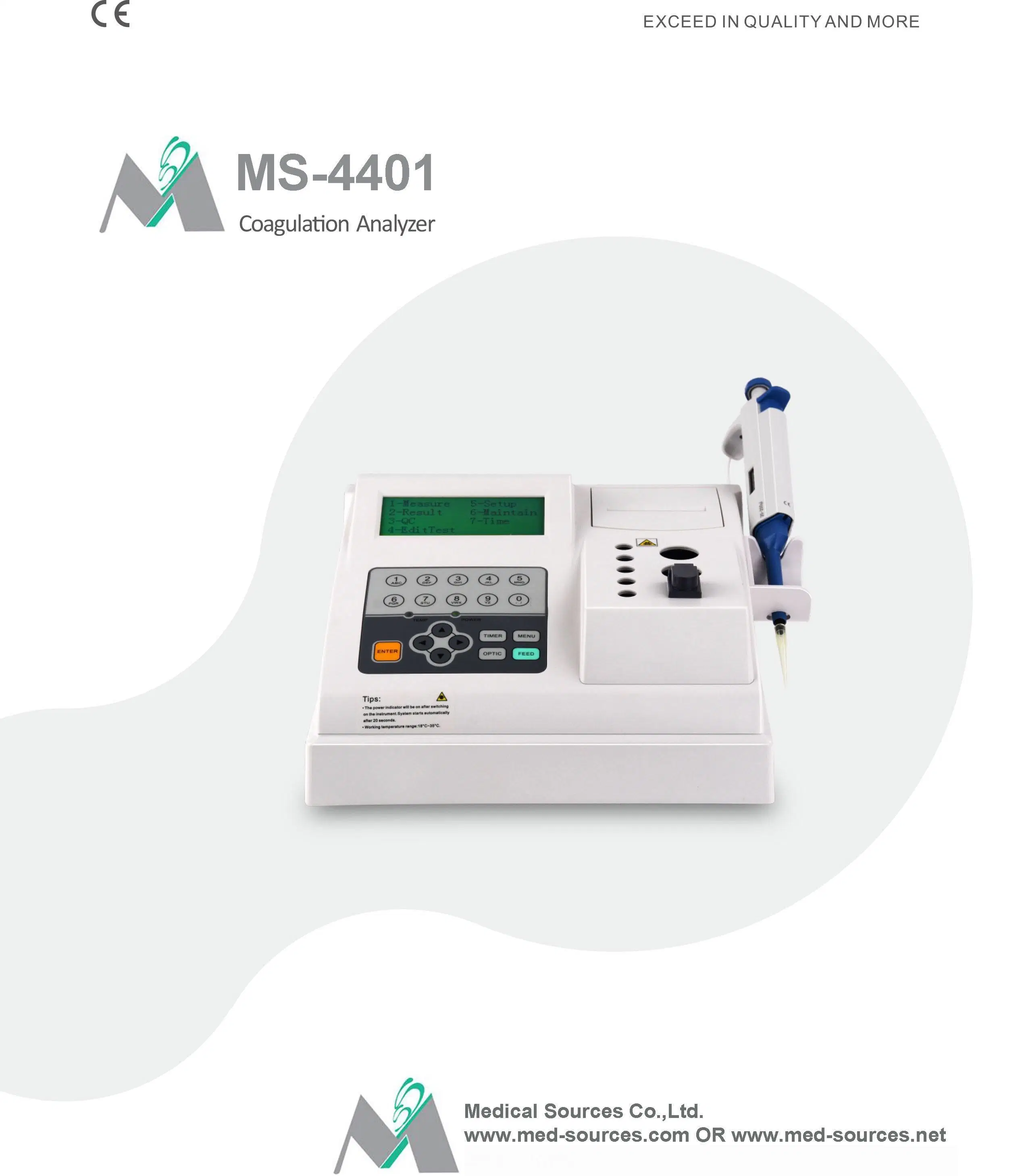 Ms-4401 Medical Blood Semi-Auto Coagulation Analyzer