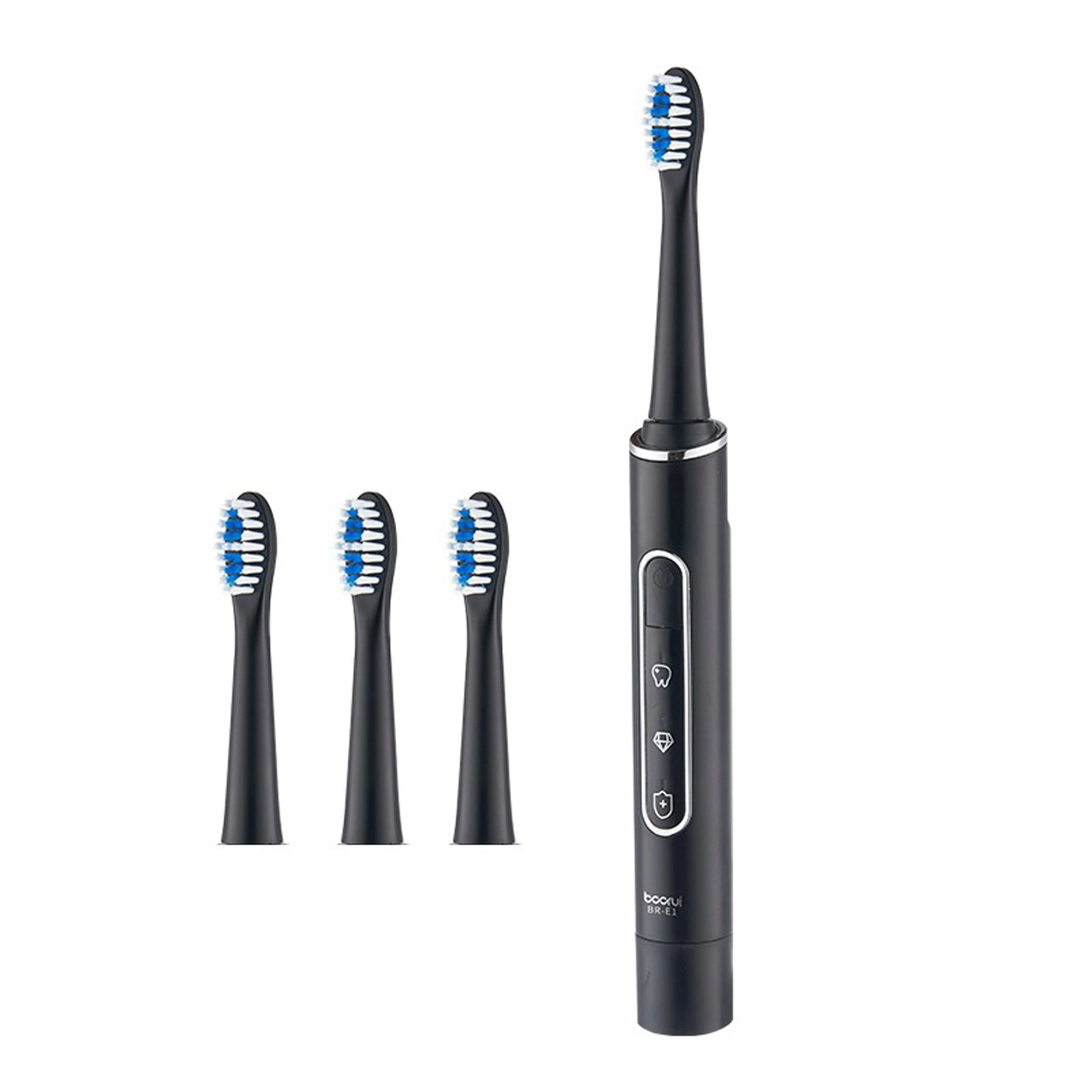 Rechargeable Power Ultrasonic Customizable Waterproof Automatic Electric Toothbrushes for Adults 4 Brush Heads