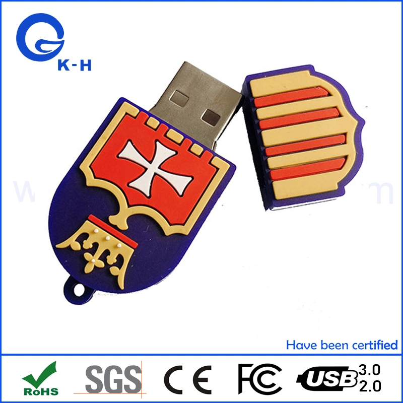 Custom Logo PVC USB 2.0 3.0 Flash Pen Drive 16GB 32GB 64GB