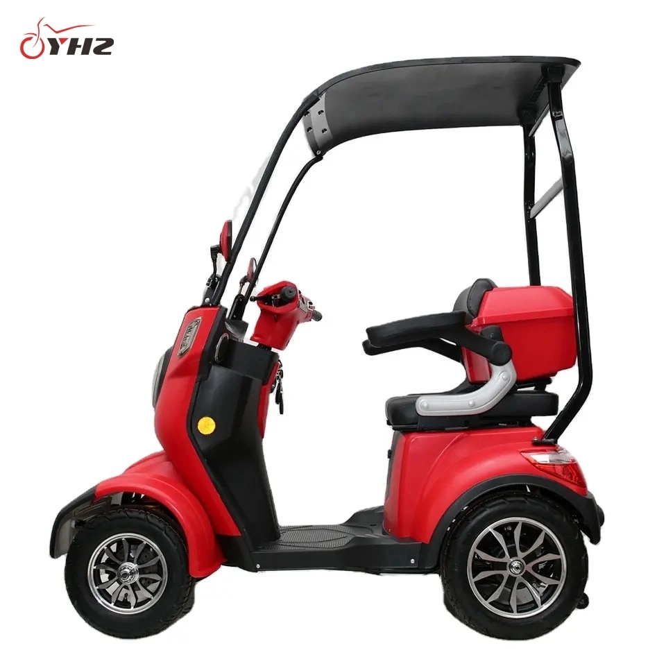 4-Wheel Electric Mobility Scooter Speed 25km/H with Roof and Trunk for Adult