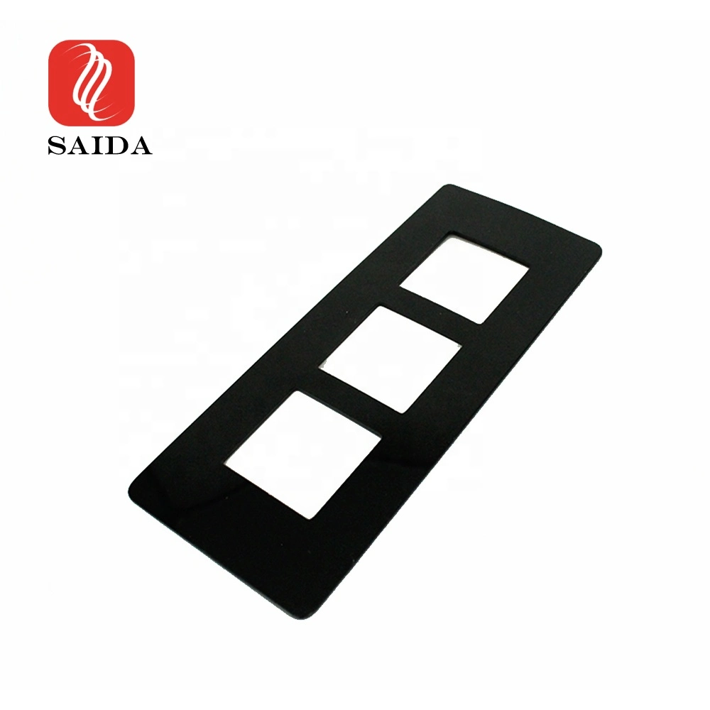 Black Print Glass Lens for Wall Mount Frame and Push Button Assemble