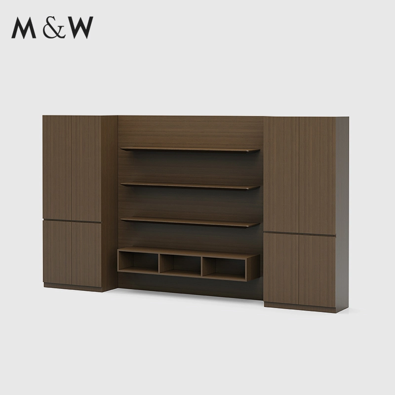 M&W Hot Selling Office Learning Bookshelf Wall Cabinet Models Wooden Bookshelf