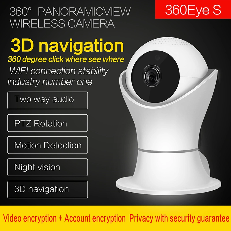 Mini dôme PTZ vidéo infrarouge sans fil WiFi de la sécurité de Vidéosurveillance Caméra IP