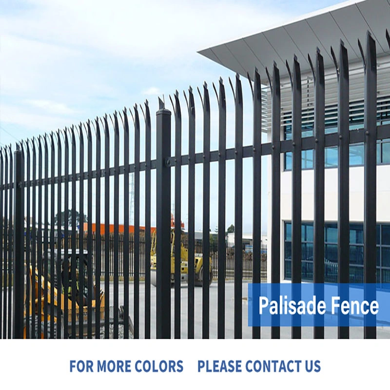 Europe Palisade Fence W Wrought Iron Palisade Fencing Gate 6FT Metal Steel Residential Security