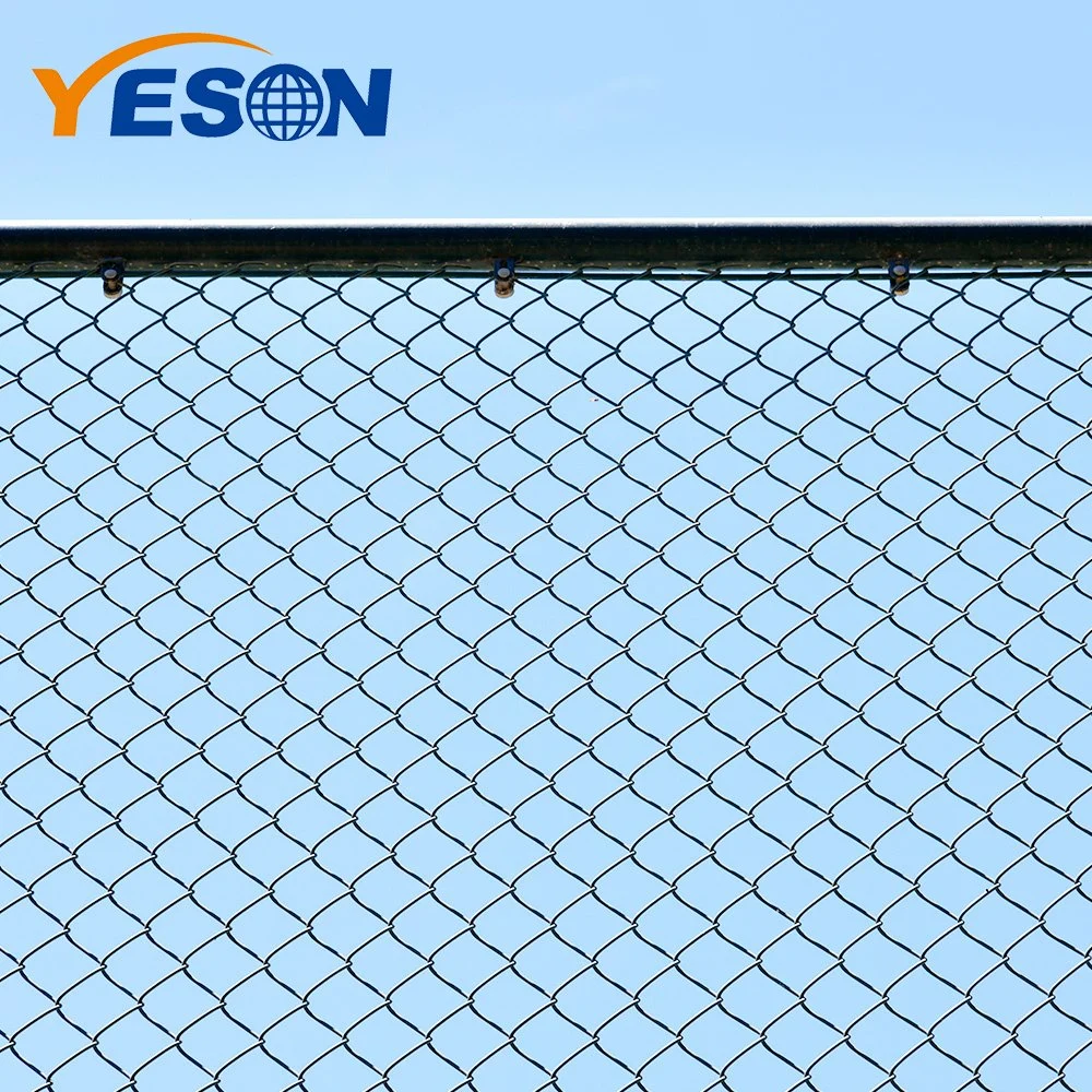 2023 Popular Security Fence Green Vinyl-Coated Chain Link Steel Fencing Mesh