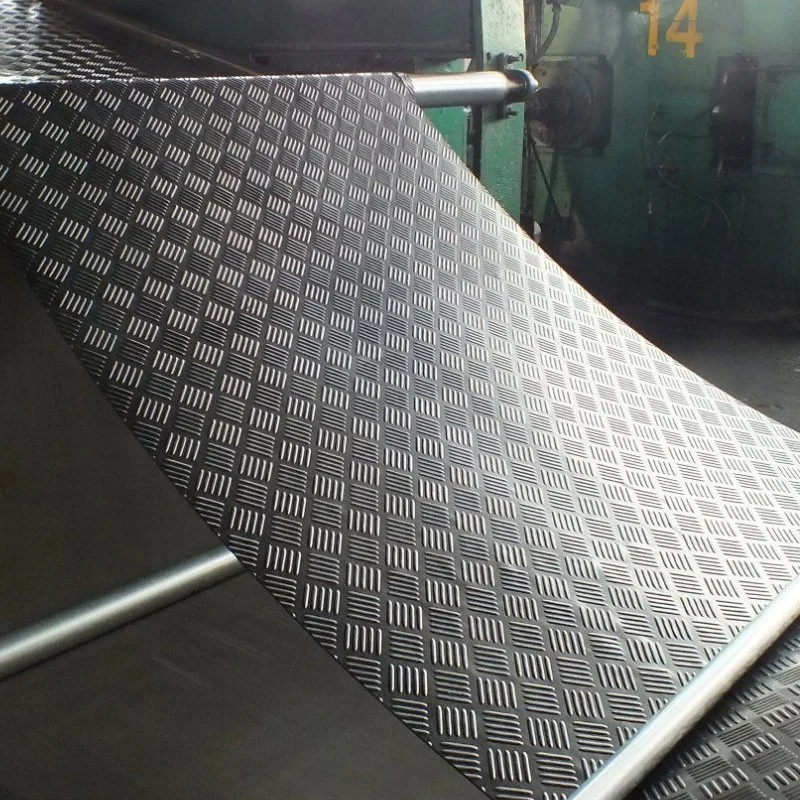 Factory Manufacture Anti-Slip Black Five Bars Checker Rubber Sheet Roll /Rubber Mat