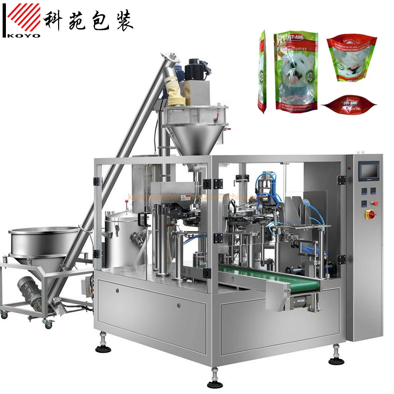 Automatic Production Line of 1-5-10kg Detergent Washing Soap Cleaner Powder Rotary Filling Sealing Machine for Doypack Spout Bag