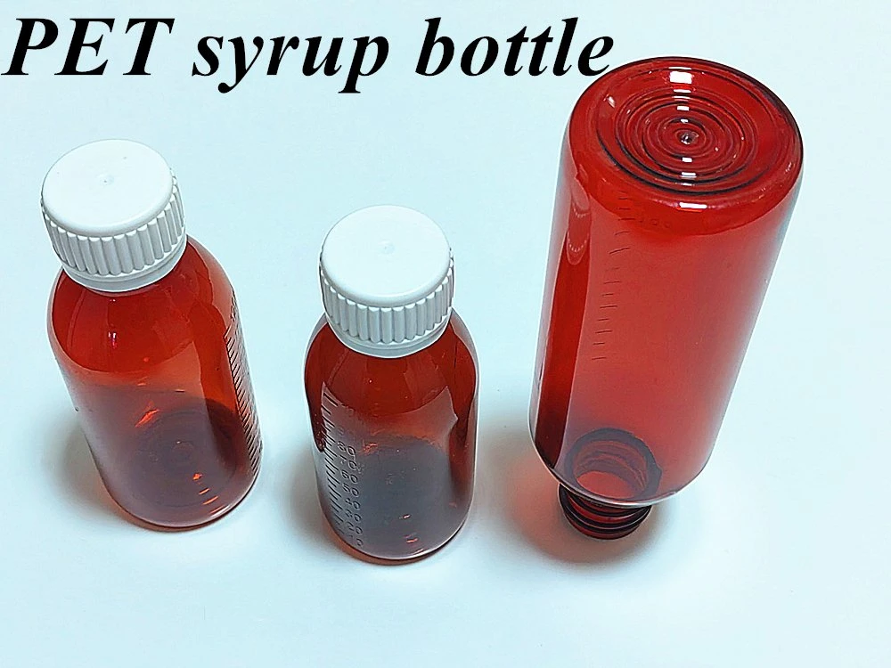 3oz 4oz 5oz Empty Round Plastic Pet Medical Package Cough Syrup Bottle