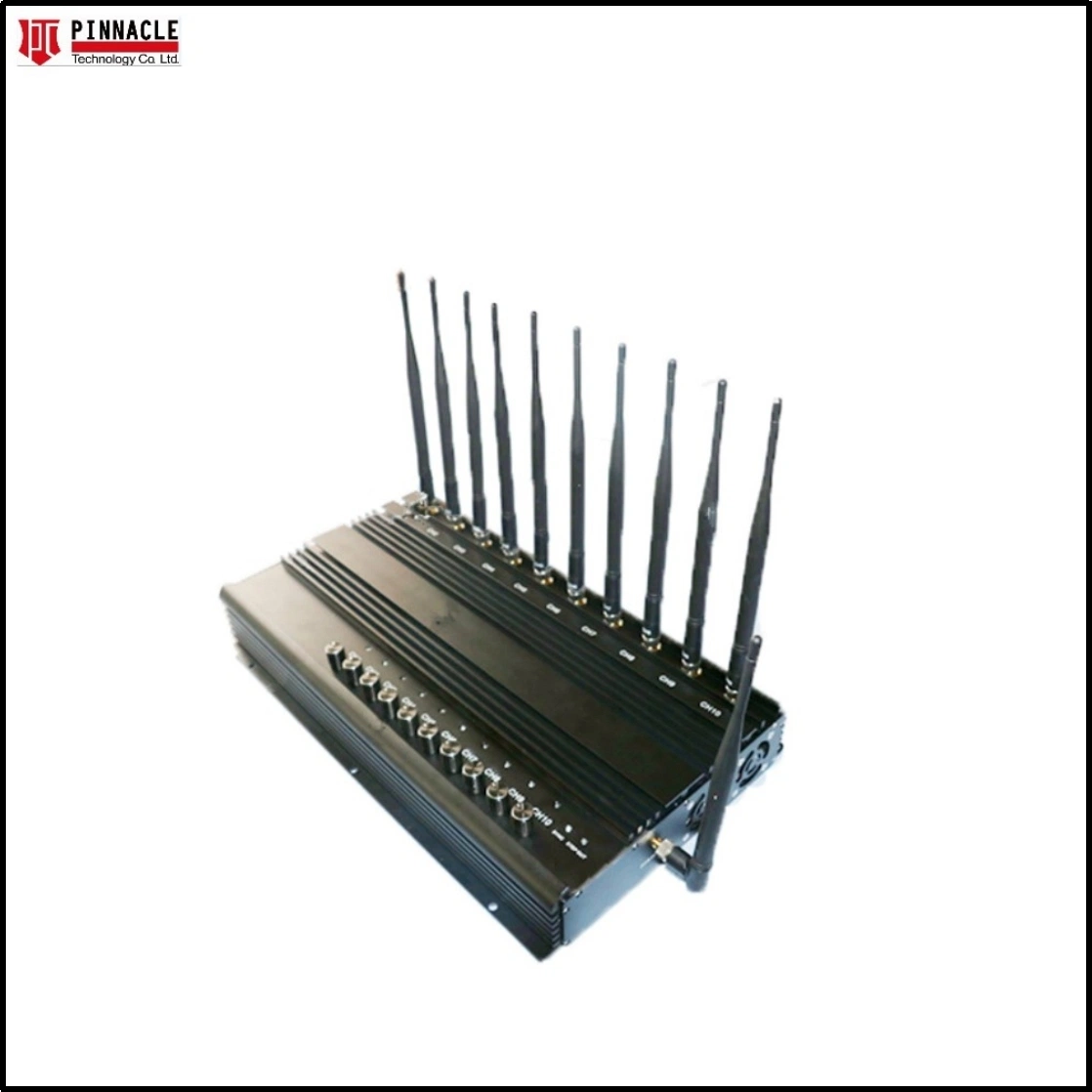 10 Antennen Verstellbarer Desktop RF Signal Jammer für 2g/3G/4G/5G WiFi Signaljammer