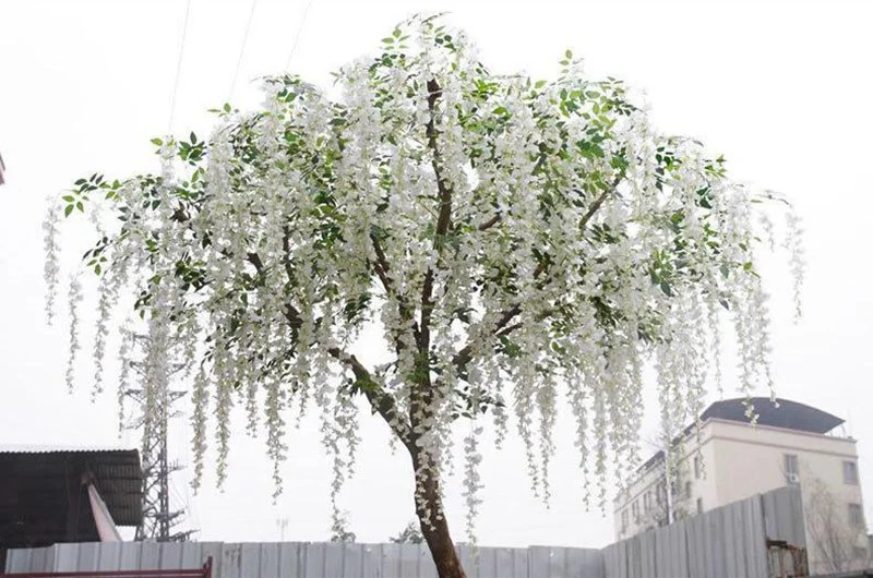 Wholesale/Supplier Artificial Large Plants Wisteria Trees Wedding Silk Hanging Wisteria Vine Tree Artificial Large Wisteria Tree