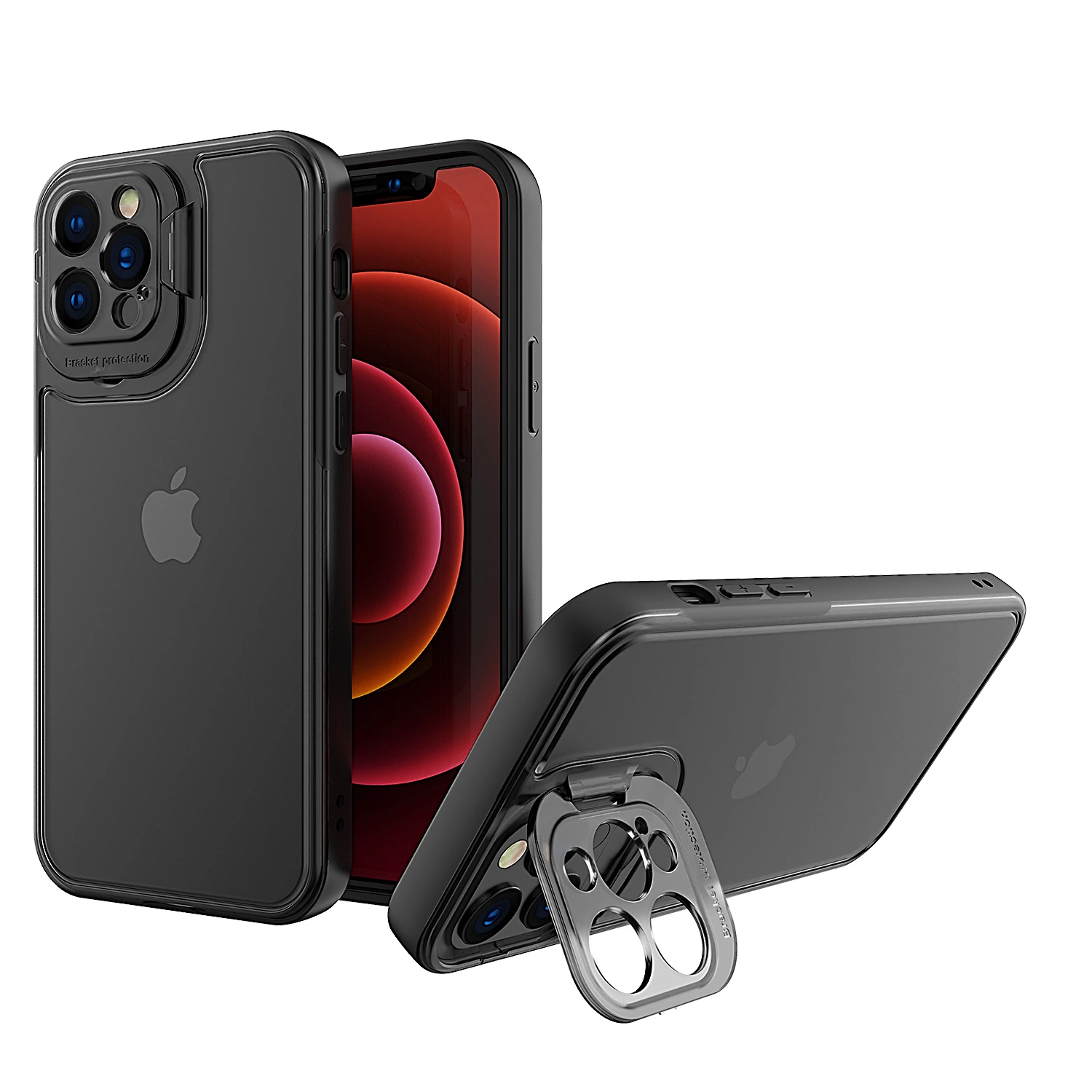 Mate Premium TPU con multa de protección de soporte de cámara del teléfono agujero caso para el iPhone 13 de 12 Promax Promax 12 Mini