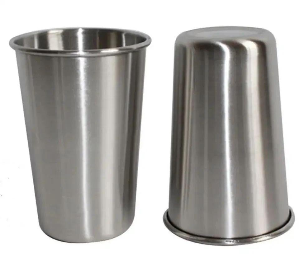 16oz Stainless Steel Shatterproof Pint Glass Metal Beer Cups