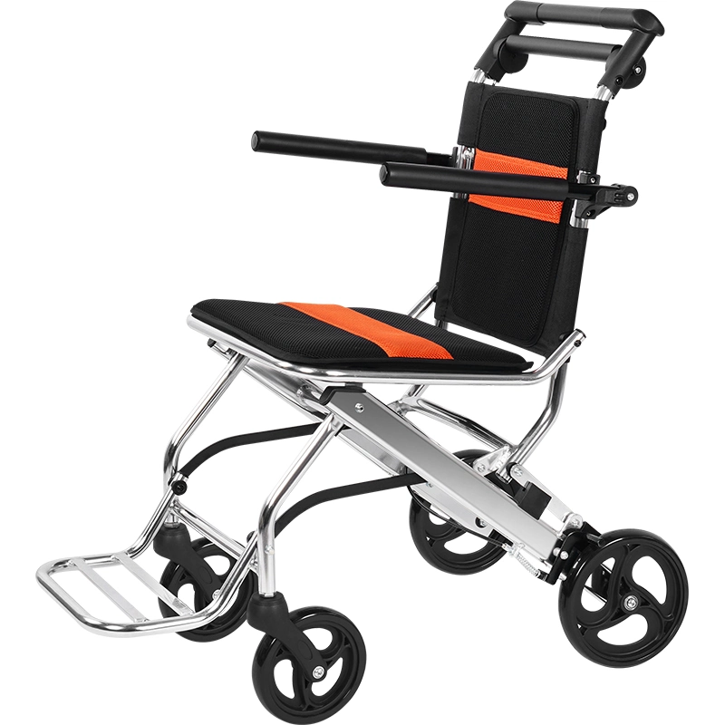 2023 Travel Elderly Medical Products Ultra-Light Weight Aluminum Fold up Wheel Chair