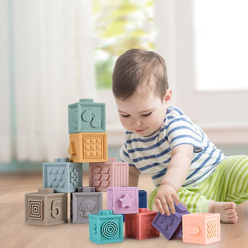 Mini Baby Blocks Soft Building Blocks Baby Toys Teethers Toy Educational