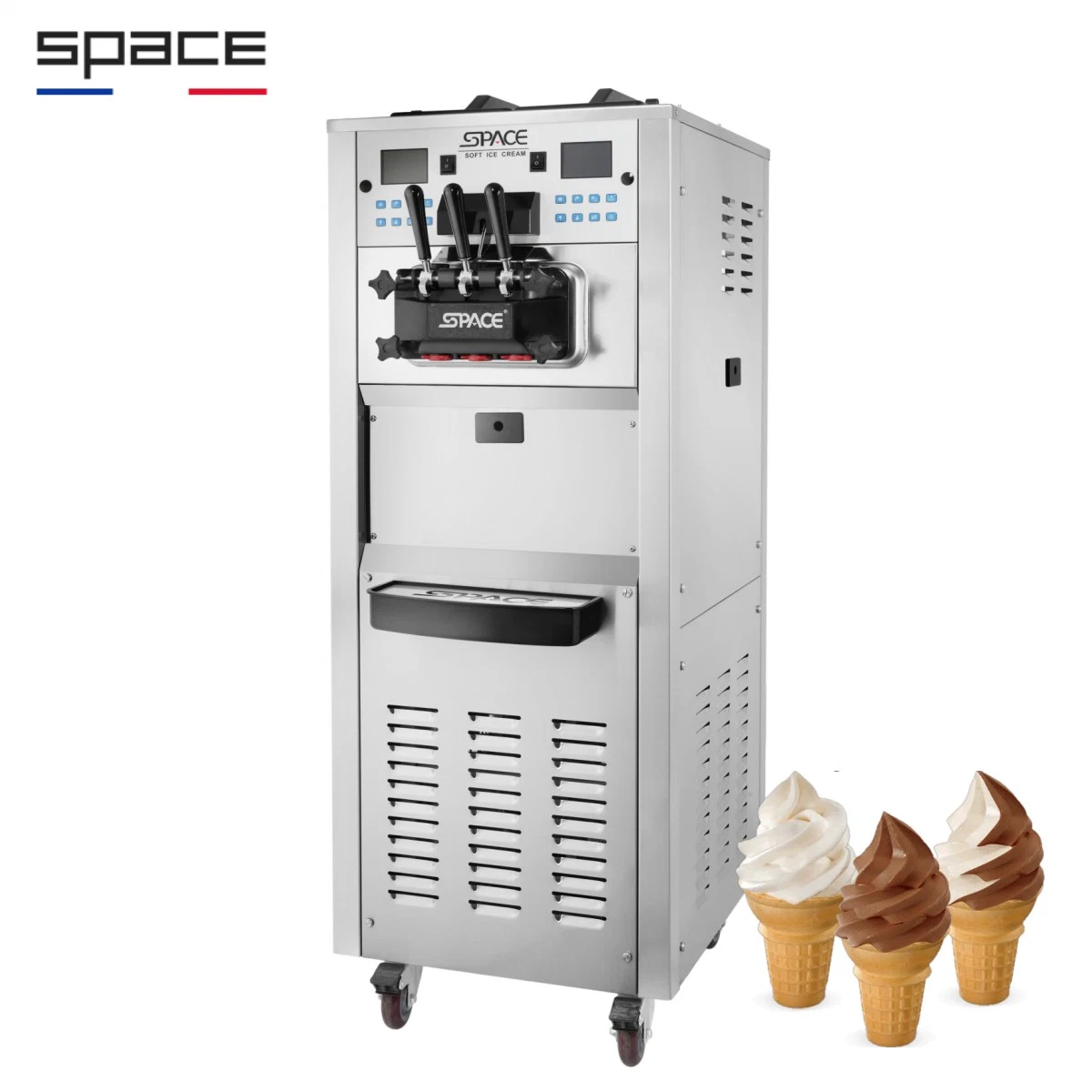 Space Big Size Double Systems Ice Cream Soft Serve Freezer Machine with CE ETL