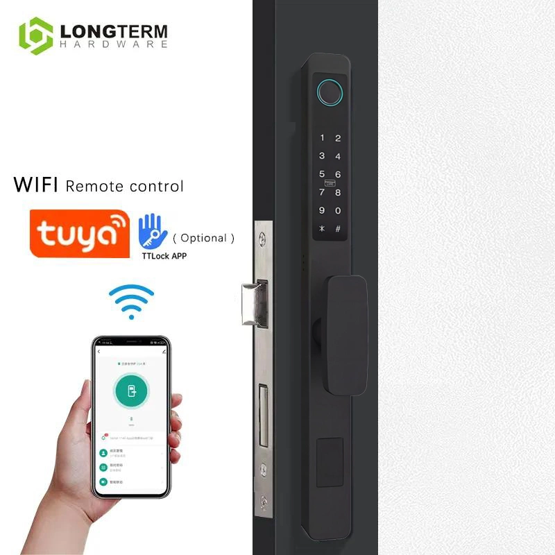 تقنية WiFi Tuya التطبيق ElectronicFingerprint Lock Zinc Alloy Multi-functional Smart قفل الباب