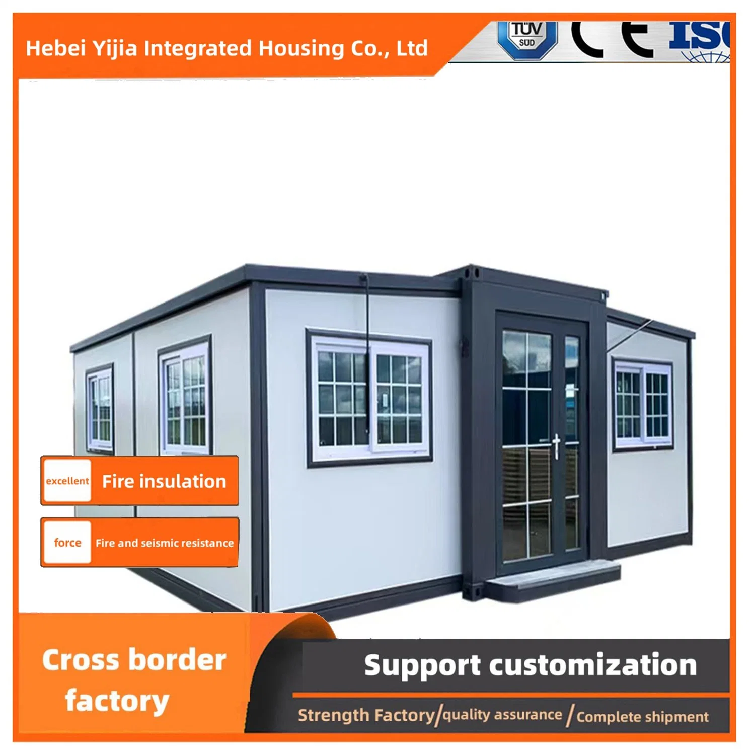 Modern Prefabricated Steel Structure Container House Transportation Prefabricated House Activity Board House Folding House Can Expand Two Bedrooms