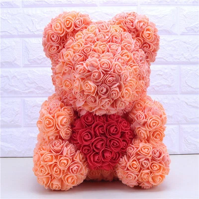 Teddy Rose ter espuma Artificial Ursinho Rose Valentine Dom com caixa de oferta para o Dia dos Namorados