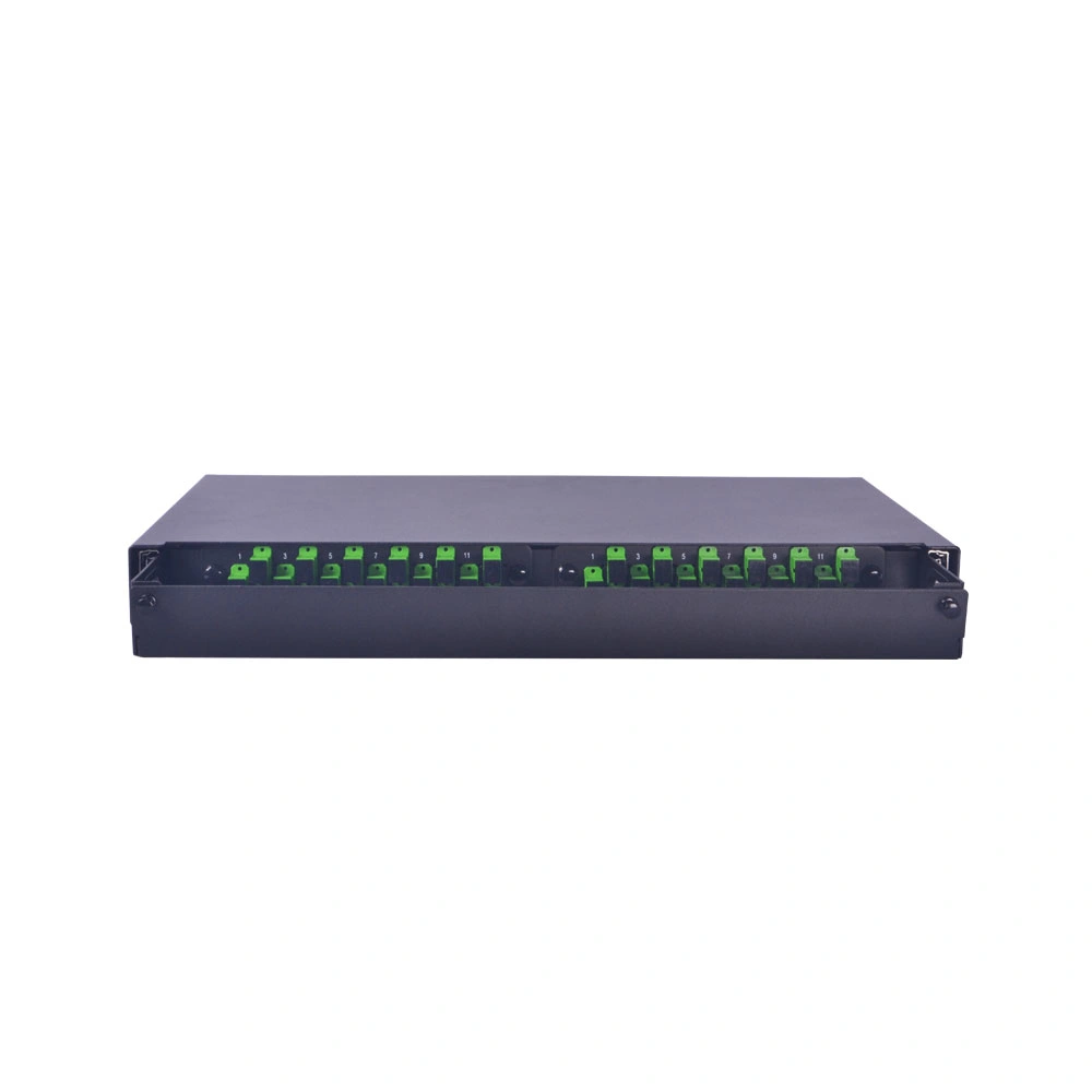 1u 19" Rack Mount Slidingr-Drawer Type 24 Port Fiber Optic Patch Panel with Splice Tray