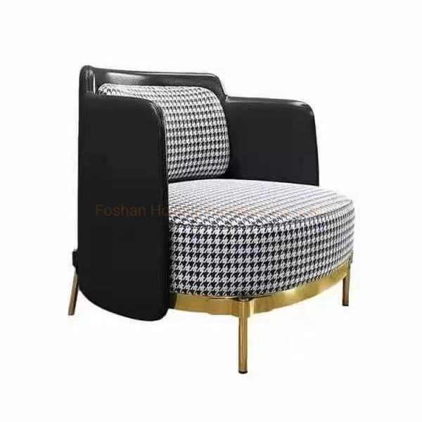 Royal Modern Stainless Steel Wedding Luxury Crown Dining Leather Sofa Egg Living Room Chair Hotel Lobby Reception Area Furniture