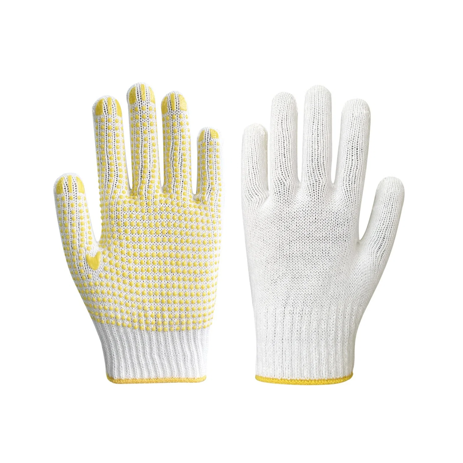 Wholesale/Supplier Safety Work Glove Cotton Gloves PVC Dotted Orange
