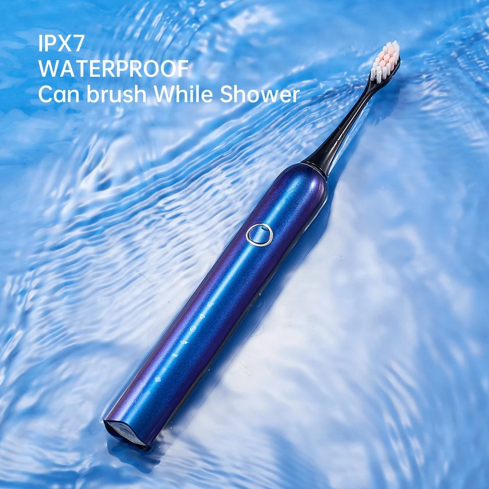 Ipx7 Waterproof Foodgrade Rechargeable Electric Toothbrush with Travel Case