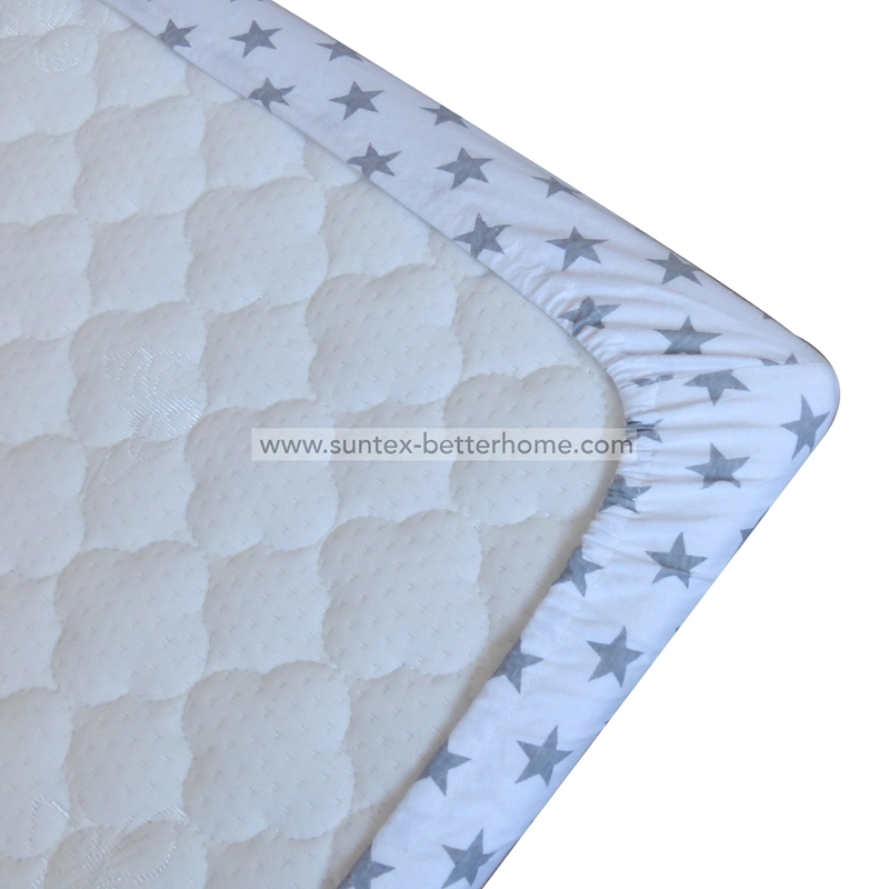 100% Cotton Fitted Crib Sheet Waterproof Baby Crib Mattress Protector