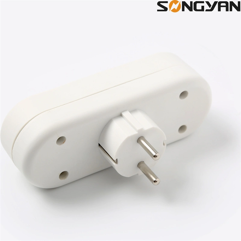 16A European Type Conversion Travel Plug 1 to 3 Way EU Standard Power Adapter Socket