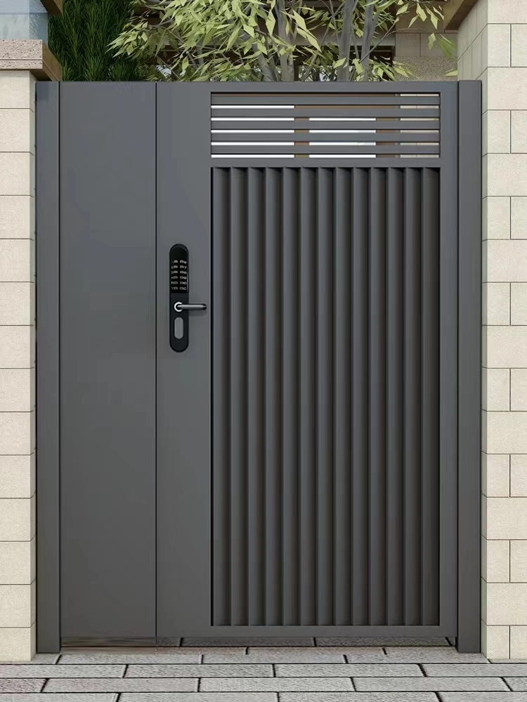 Portas de alumínio estilo europeu portas de Villa Electric Garden Gates alumínio Courtyard Gate