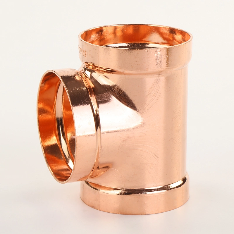Copper Tee Reducer Connector Water Pipe Fittings