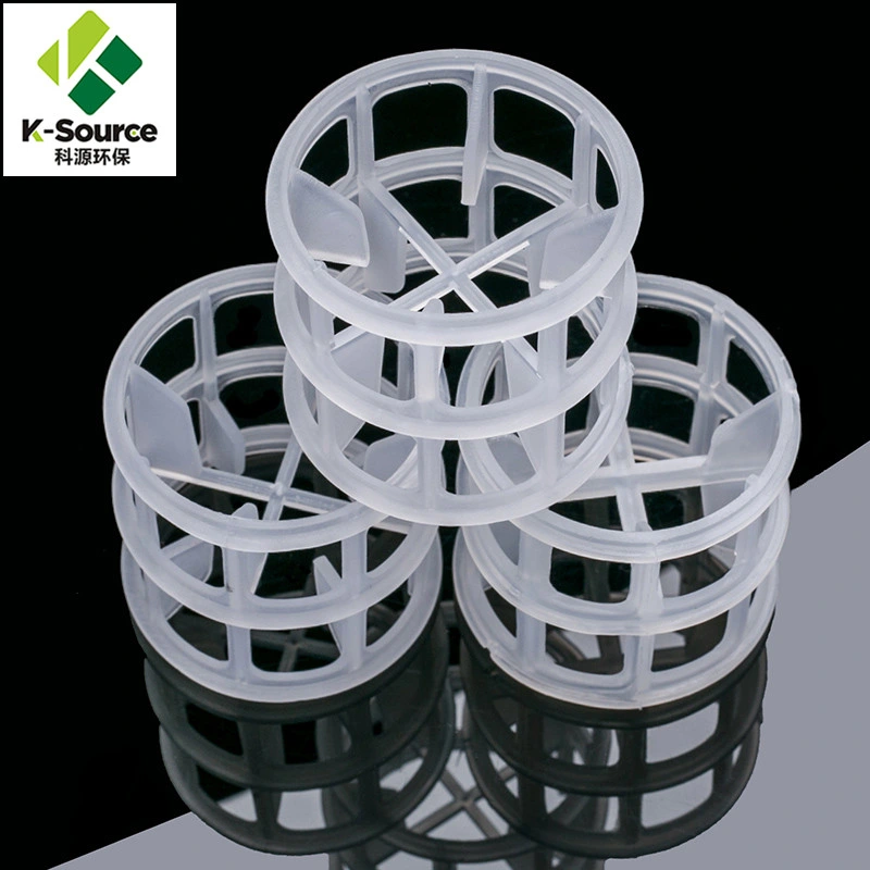 Heat Resistance Random Tower Packing PVC CPVC PVDF Plastic Super Hiflow Ring