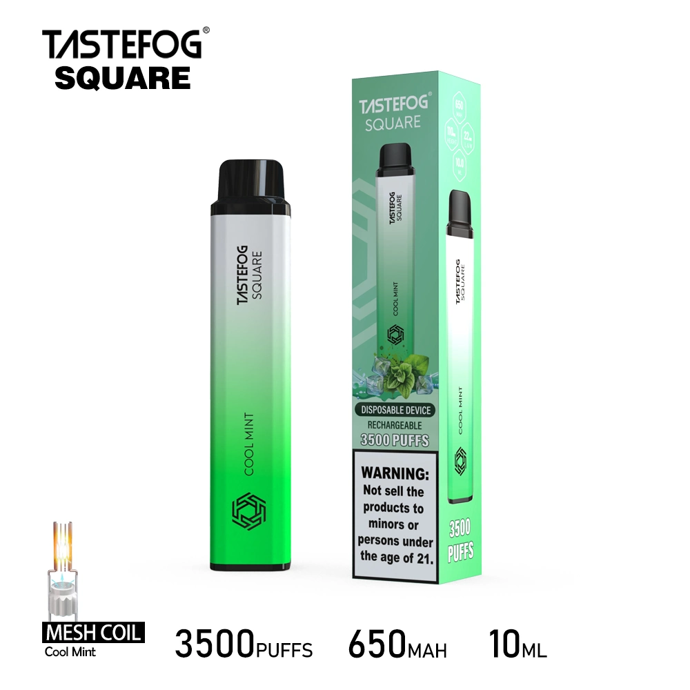 Fábrica al por mayor desechable E Cigarette Tastefog Square recargable VAPE 3500 Soplos